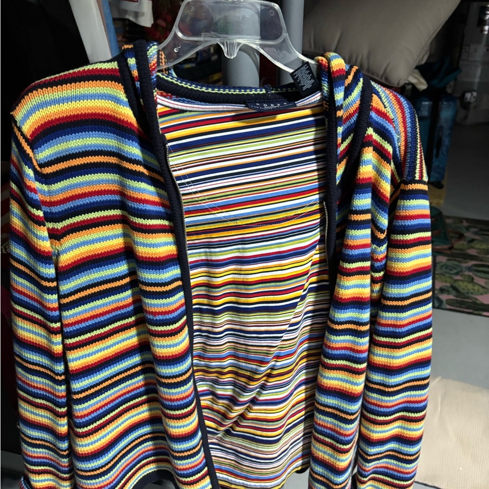 Colorful Striped Women's Cardigan